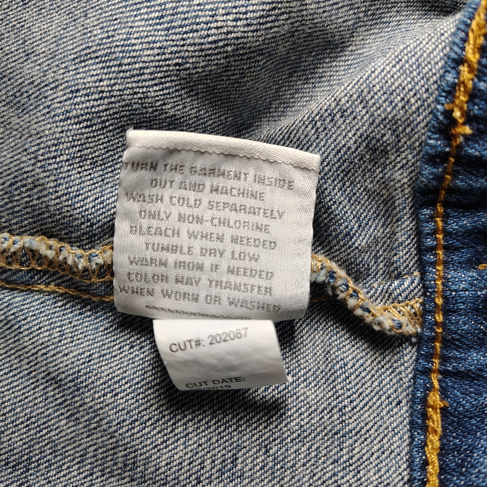 Torrid Distressed Medium Wash Denim Jacket Women's Size 0 (Large 10-12) - Picture 16 of 16
